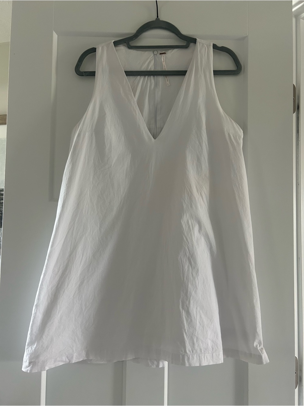 Free People Women's V-Neck White Sleep Tunic dress